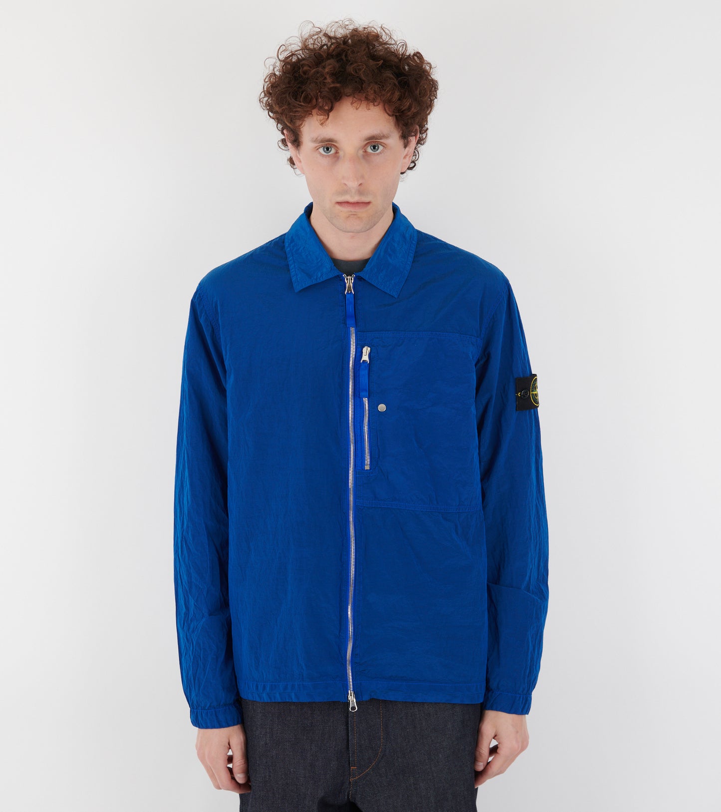 Econyl Nylon Overshirt Cobalt Blue