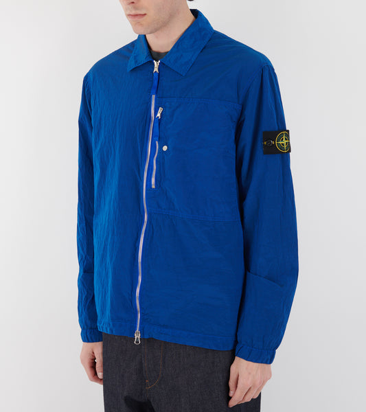 Econyl Nylon Overshirt Cobalt Blue