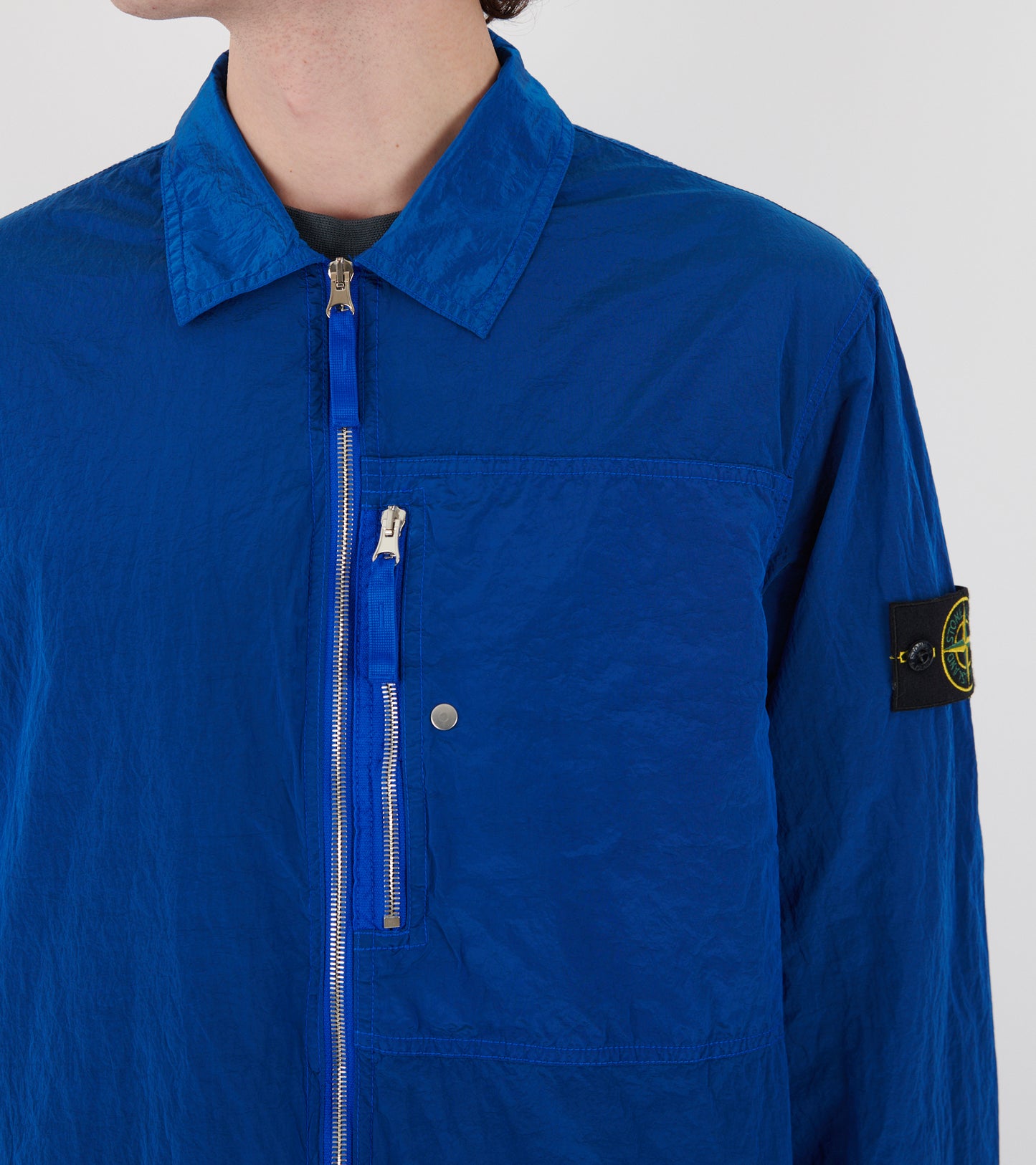 Econyl Nylon Overshirt Cobalt Blue