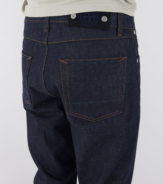 Indigo Denim Raw Jeans Straight Blue