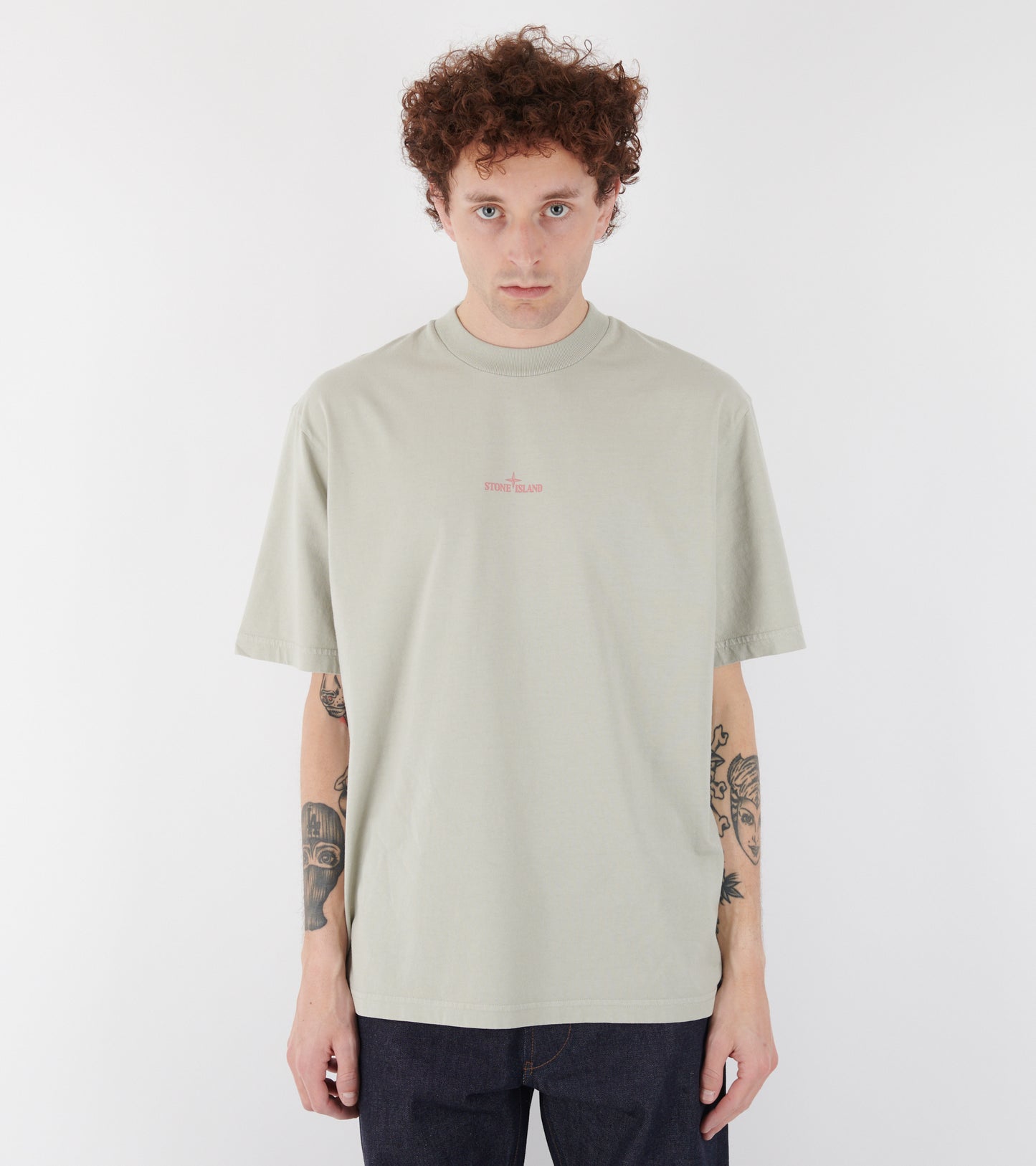 Print T-shirt Sandy Grey