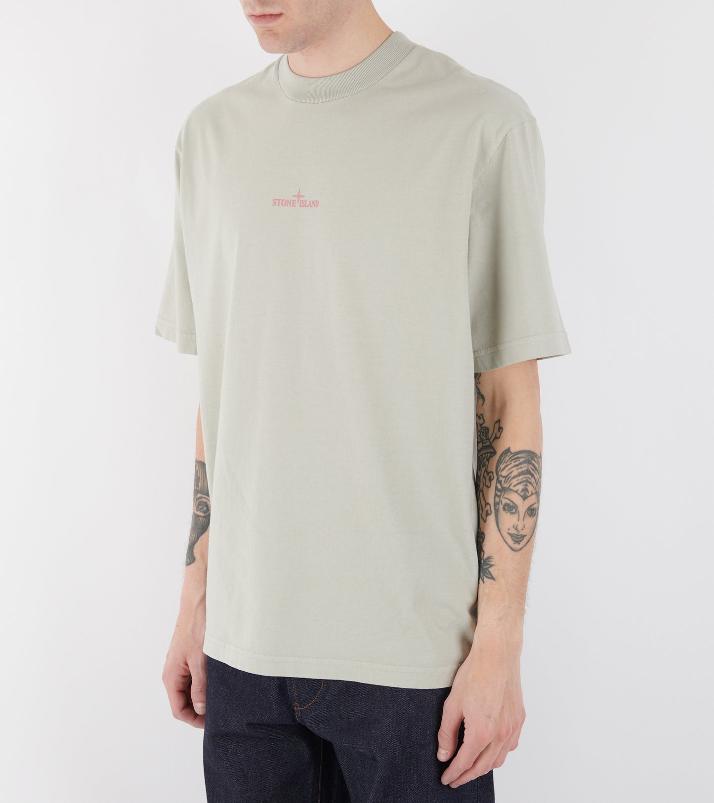 Print T-shirt Sandy Grey