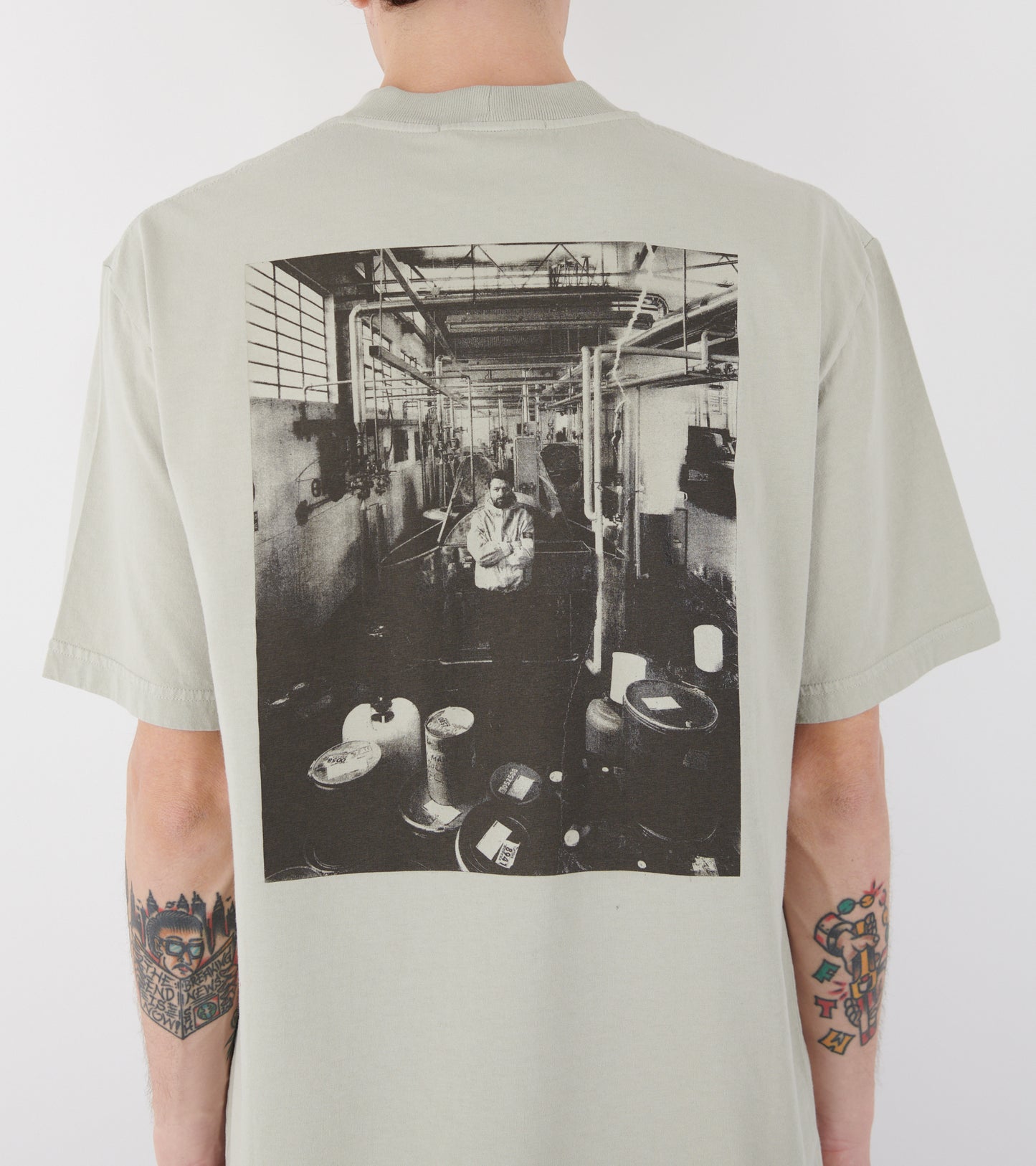 Print T-shirt Sandy Grey