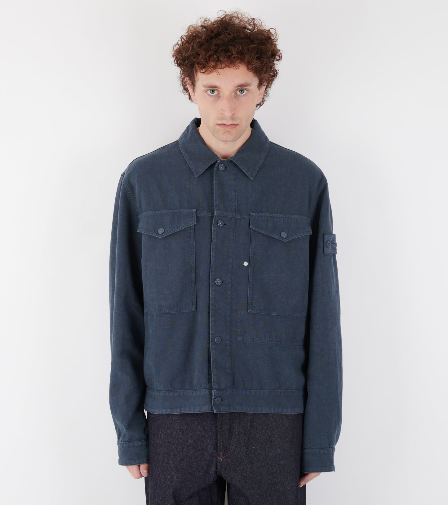 Bonded Linen-TC S.I. Ghost Jacket Dusty Petrol Blue