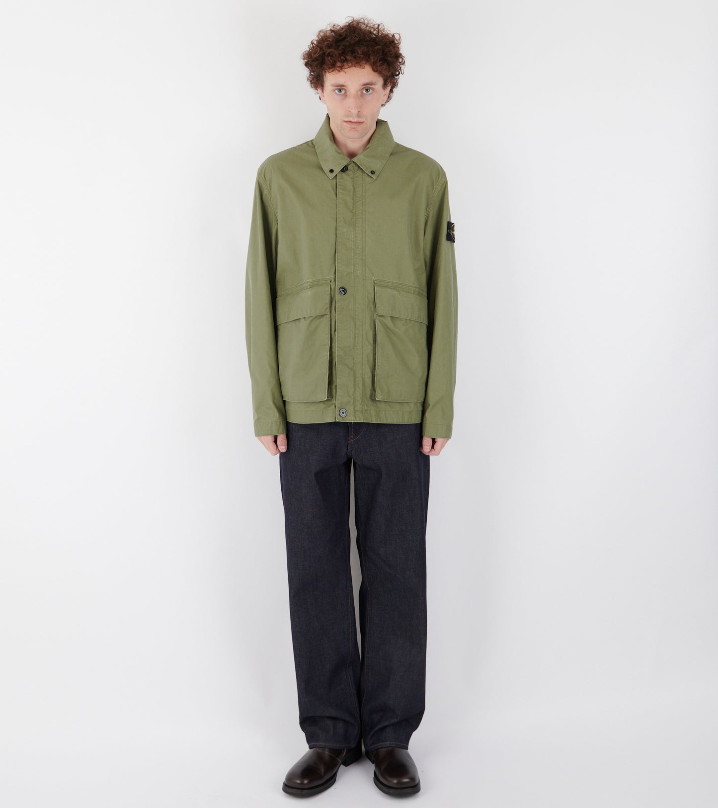 Waxed Pigment Cotton Tela Jacket Green