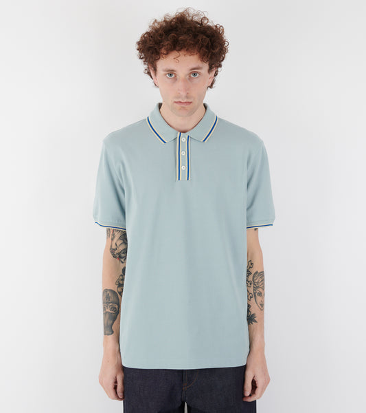 S/S Polo Shirt Light Blue/Cream