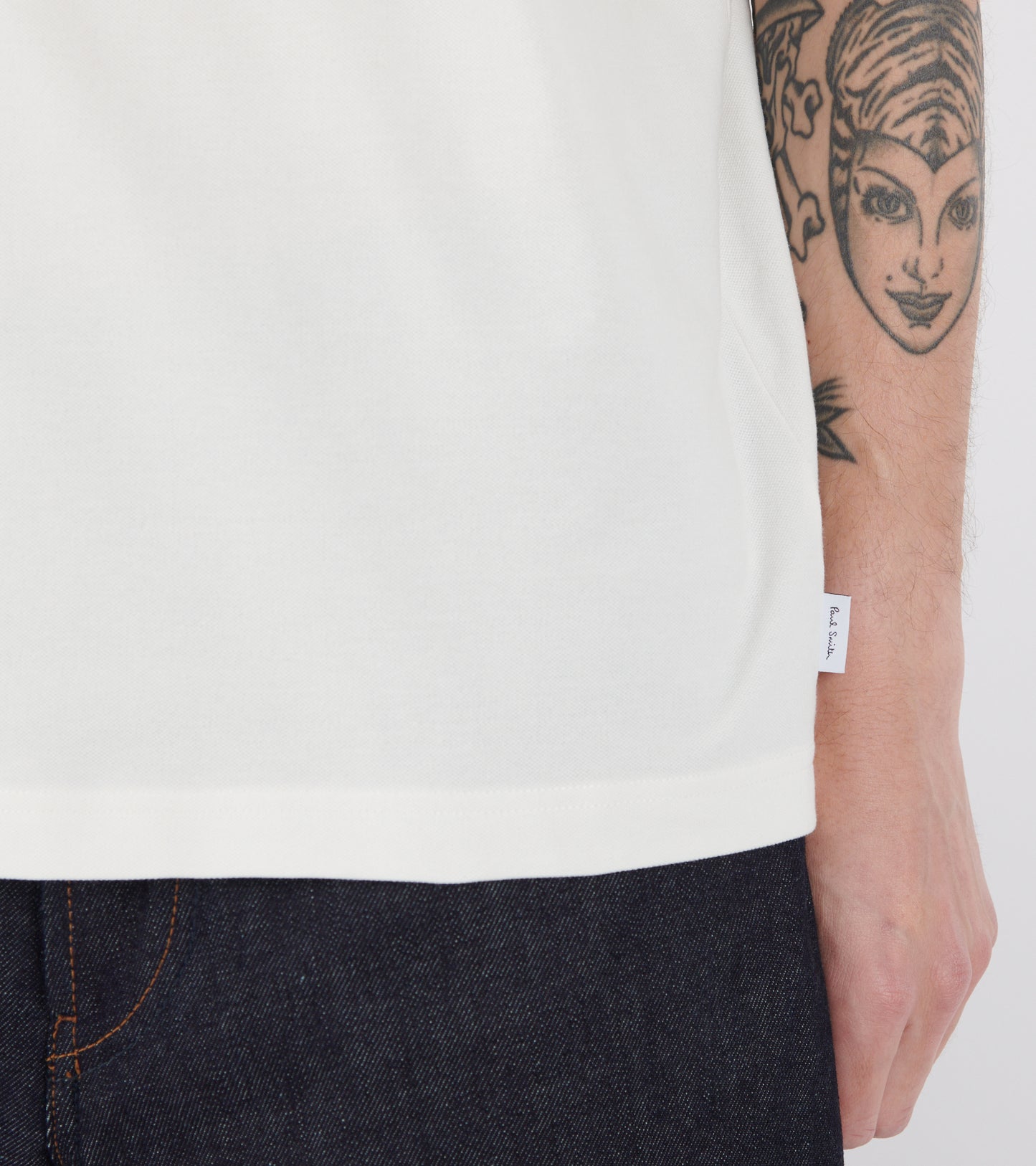 S/S Polo Shirt White/Green