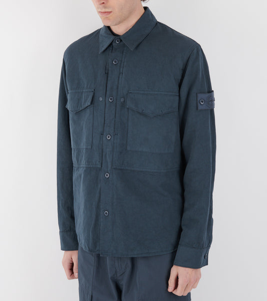 Linen Ghost Overshirt Dusty Petrol Blue