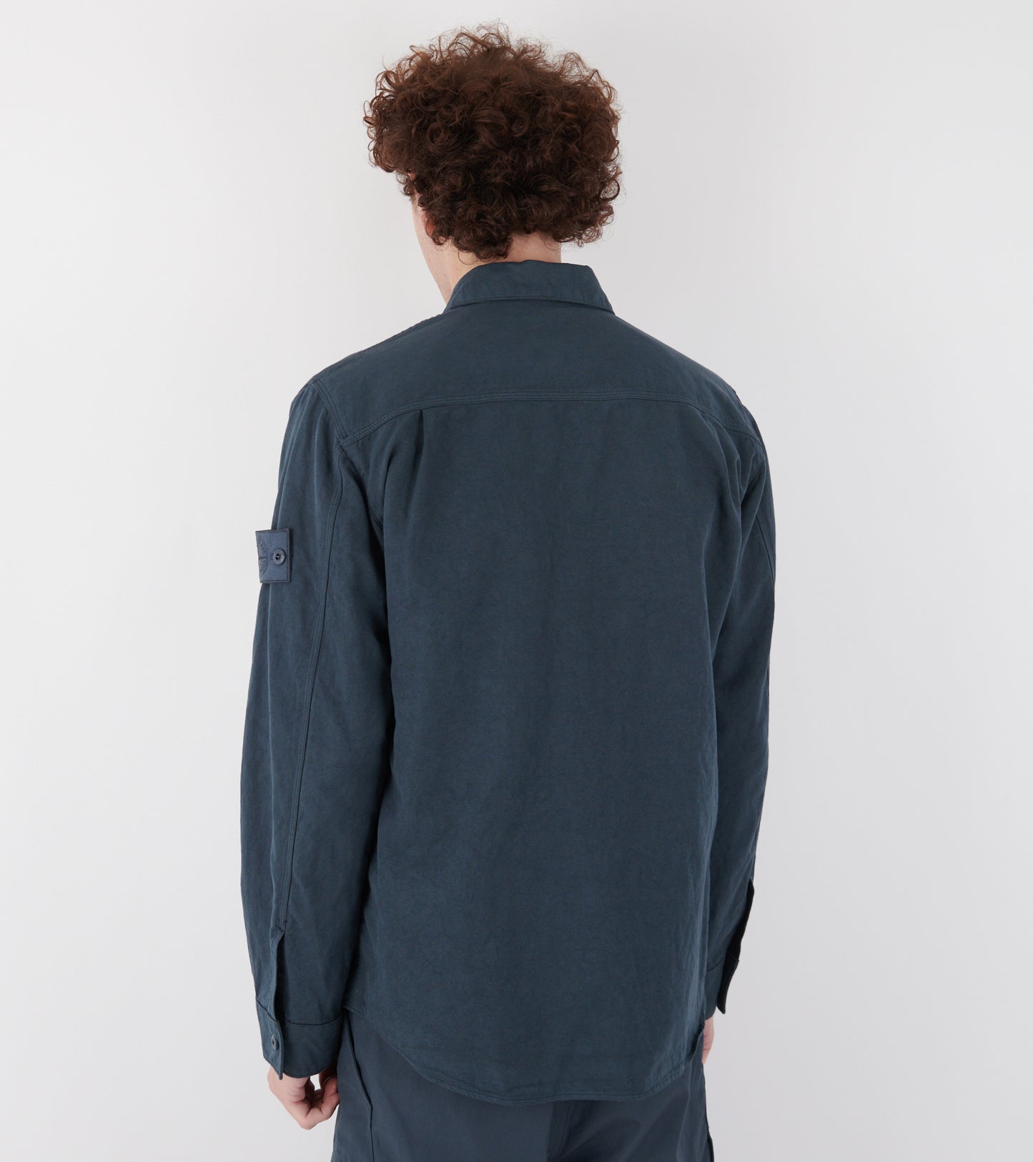 Linen Ghost Overshirt Dusty Petrol Blue