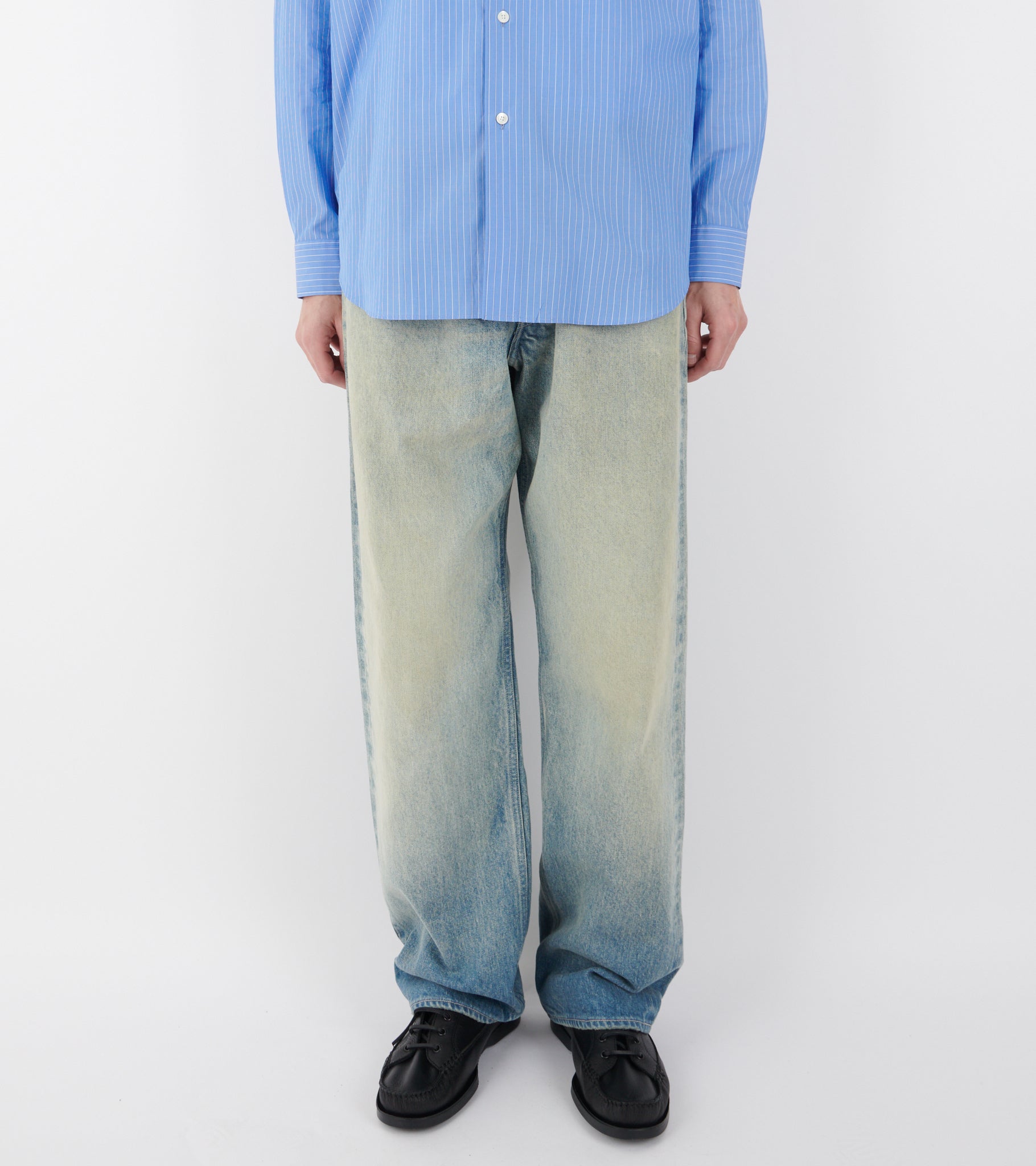 Auralee Selvedge Faded Heavy Denim Wide Pants Faded Indigo – Dr. Adams