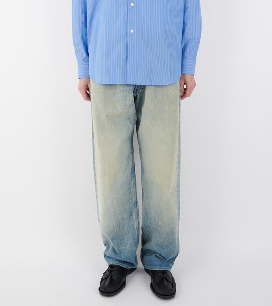 Selvedge Faded Heavy Denim Wide Pants Faded Indigo