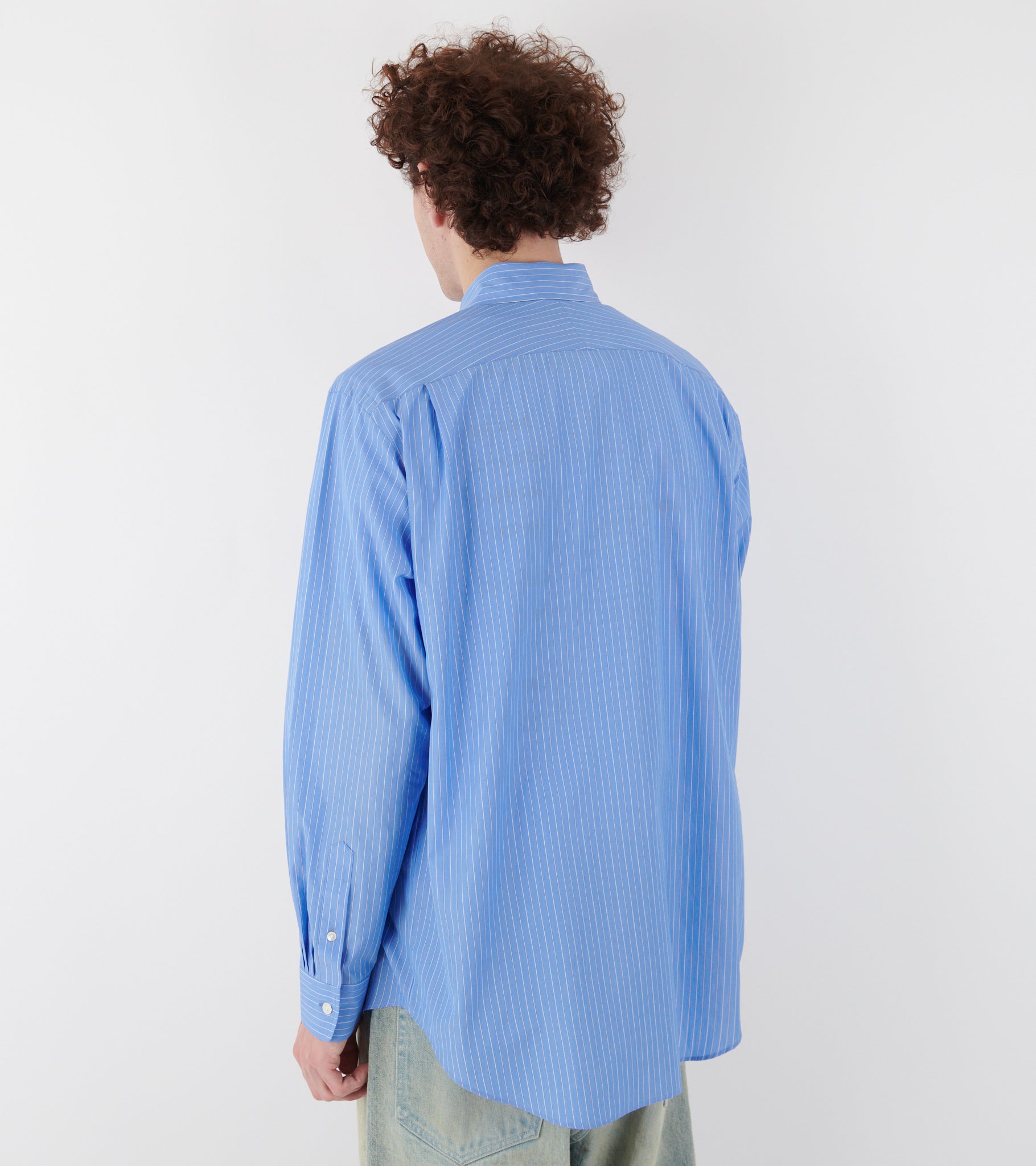 Suvin High Count Cloth Stripe Shirt Blue Stripe – Dr. Adams