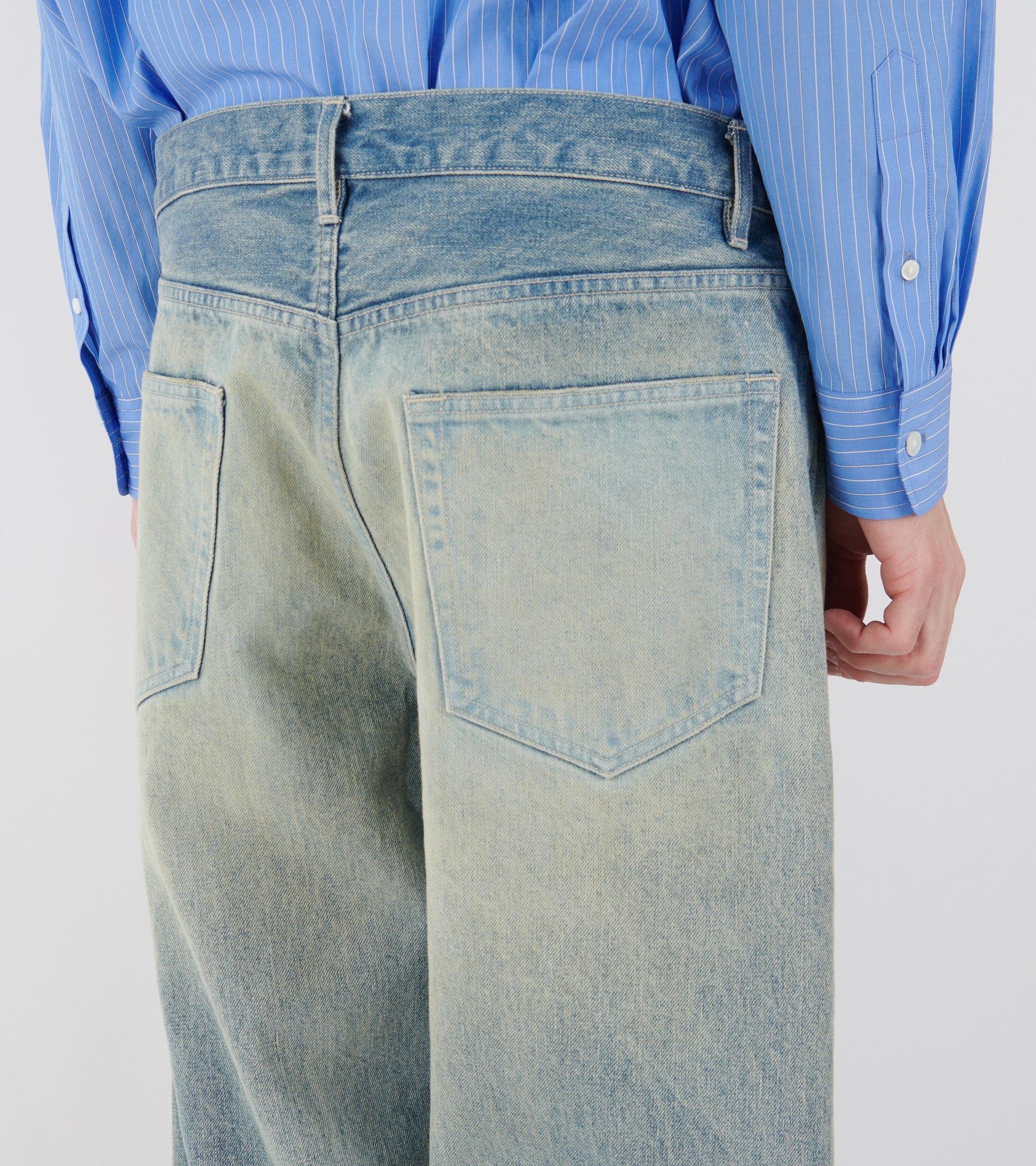 Auralee Selvedge Faded Heavy Denim Wide Pants Faded Indigo – Dr. Adams