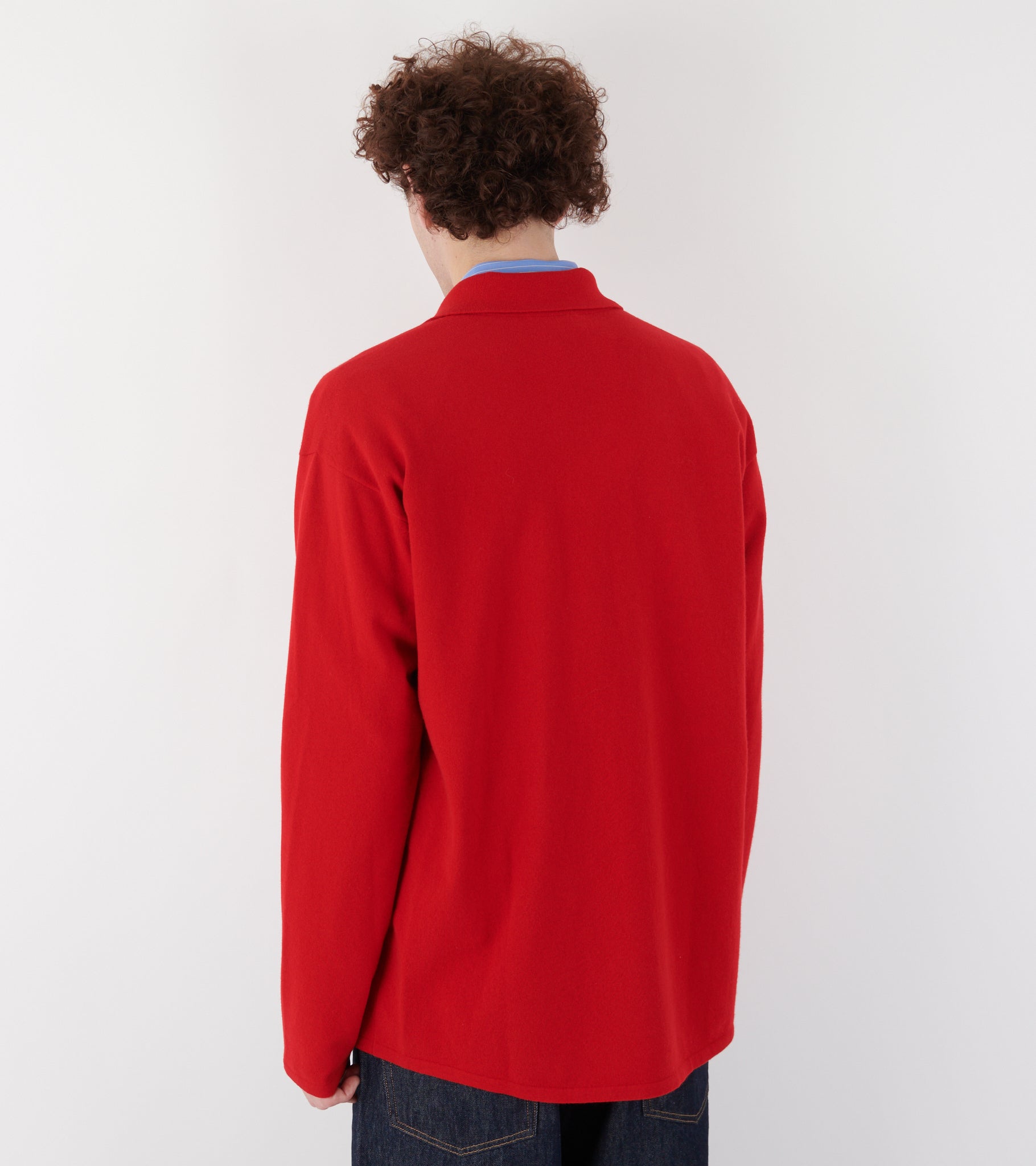 High Twist Wool Knit Shirt Cardigan Red – Dr. Adams