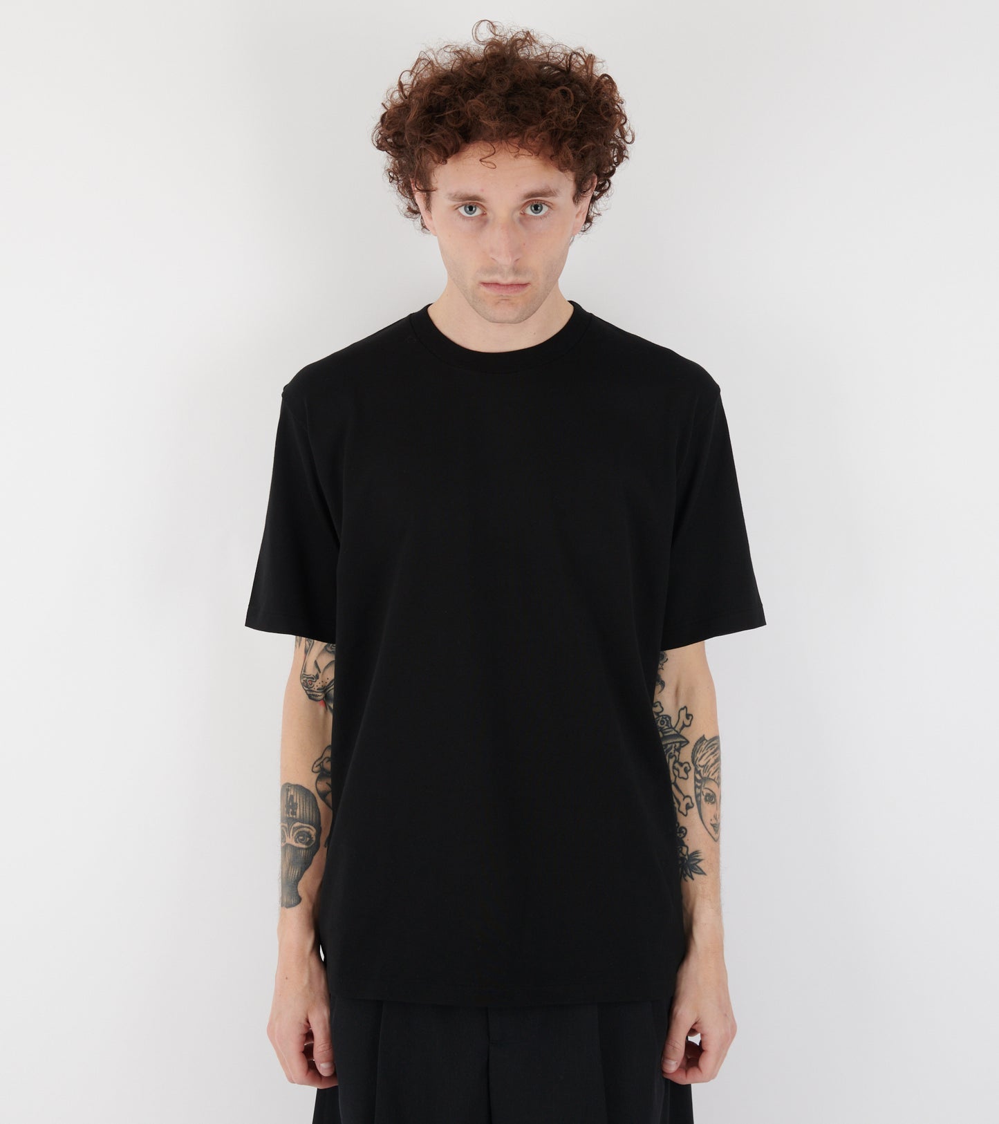 Luster Plaiting Tee Black