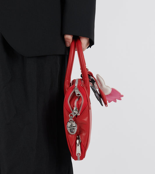 Small Zip Handbag Red