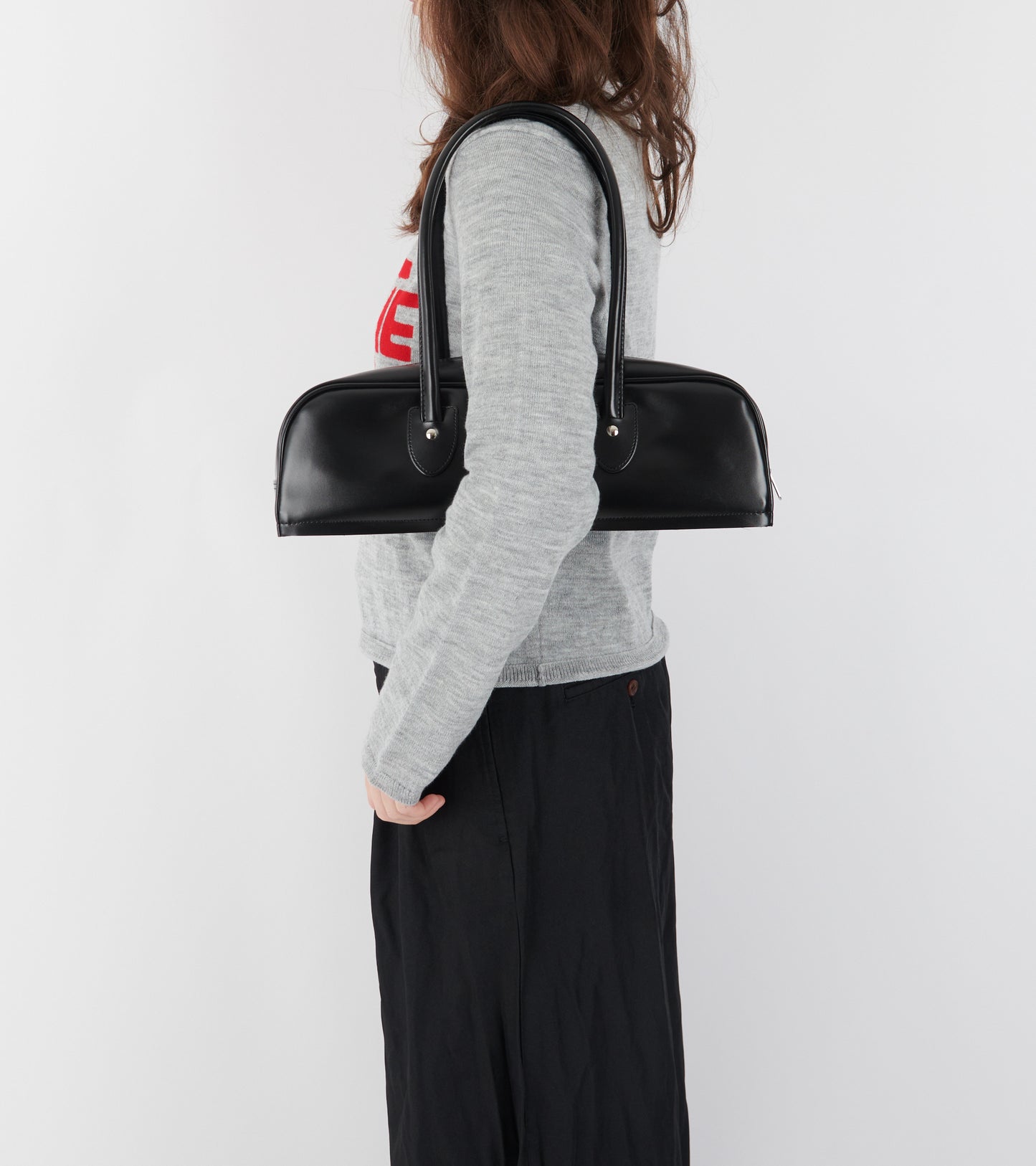 Large Bowler Shoulder Bag Black