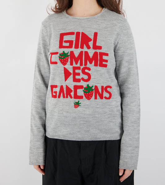 Strawberry Logo Knit Grey