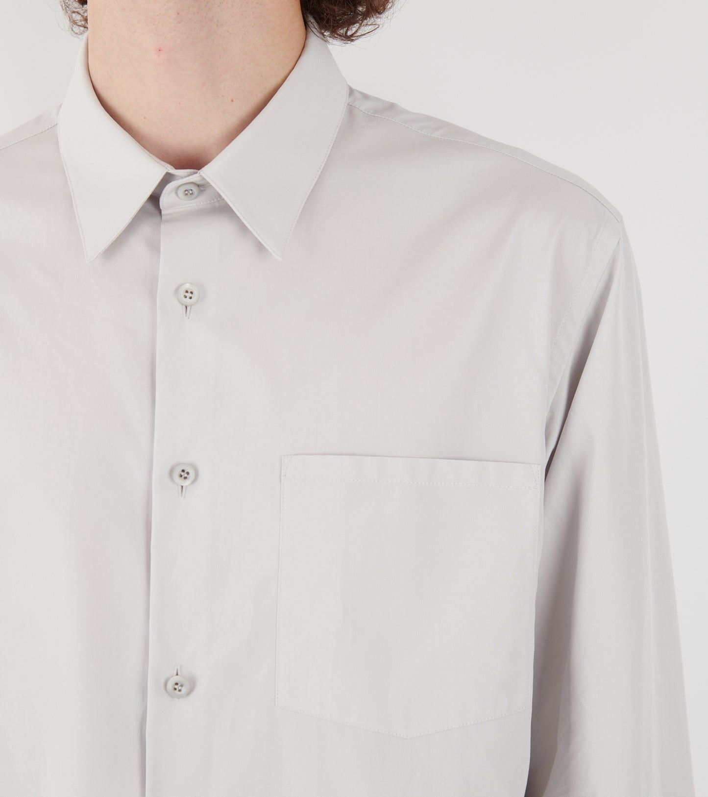 Poplin Shirt Light Grey