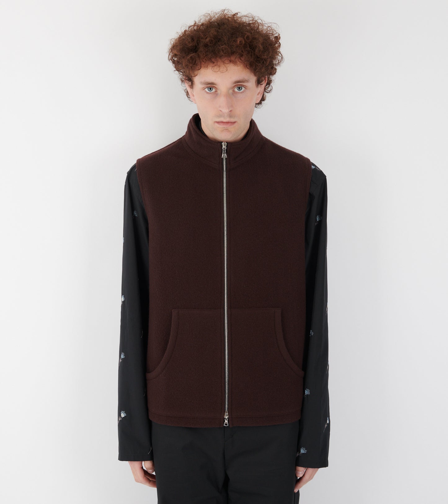 Fleece Full Zip Vest Tanin