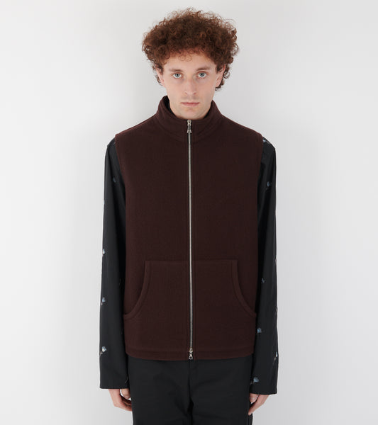 Fleece Full Zip Vest Tanin