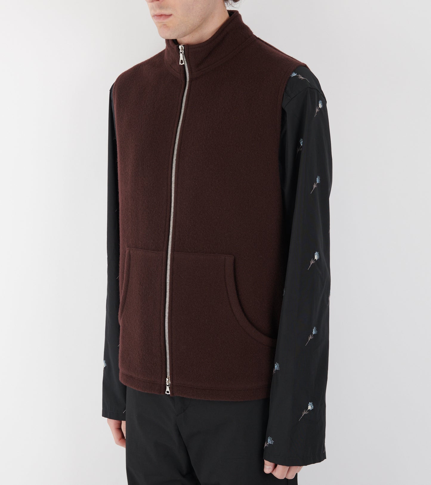 Fleece Full Zip Vest Tanin