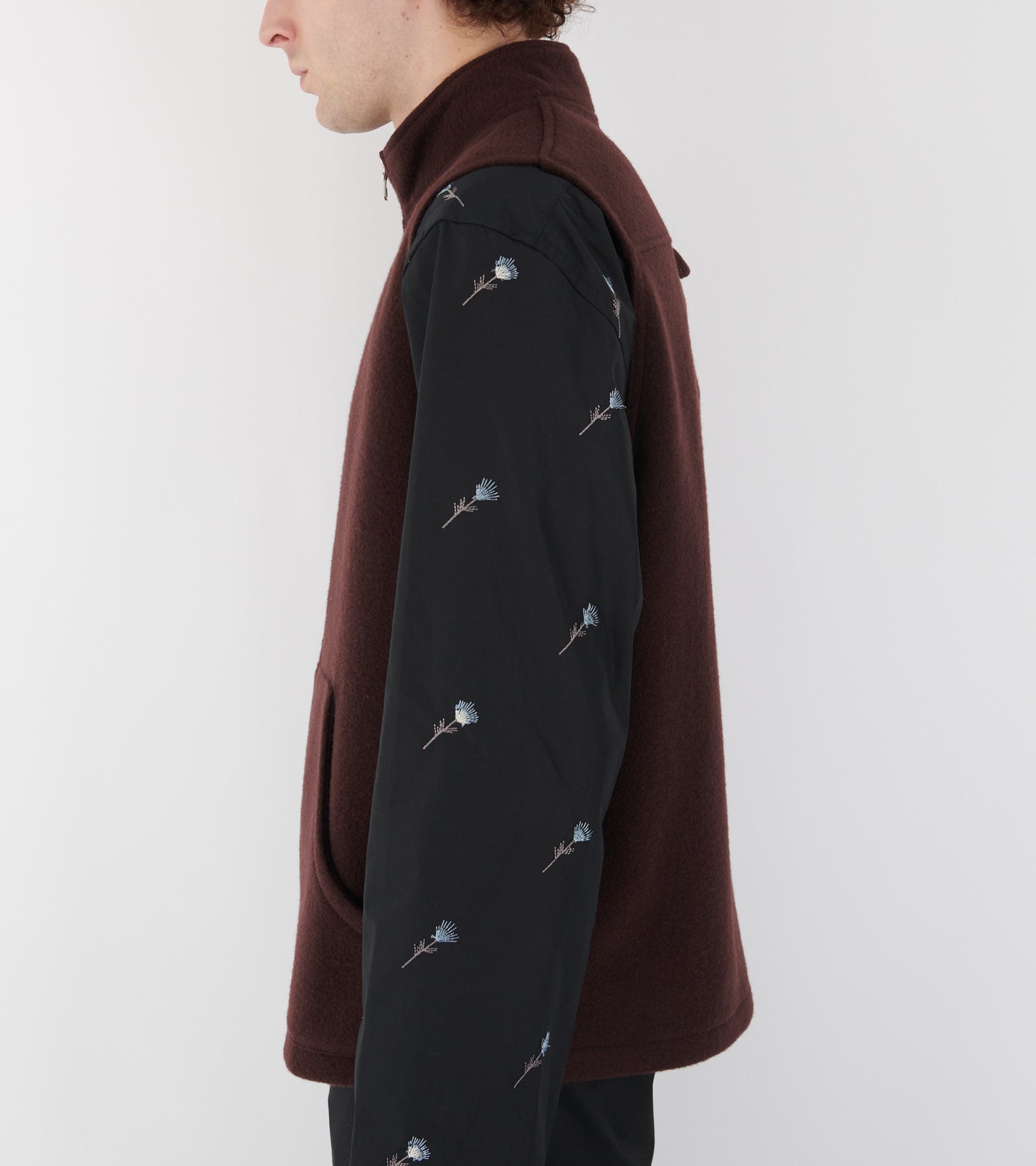 Fleece Full Zip Vest Tanin