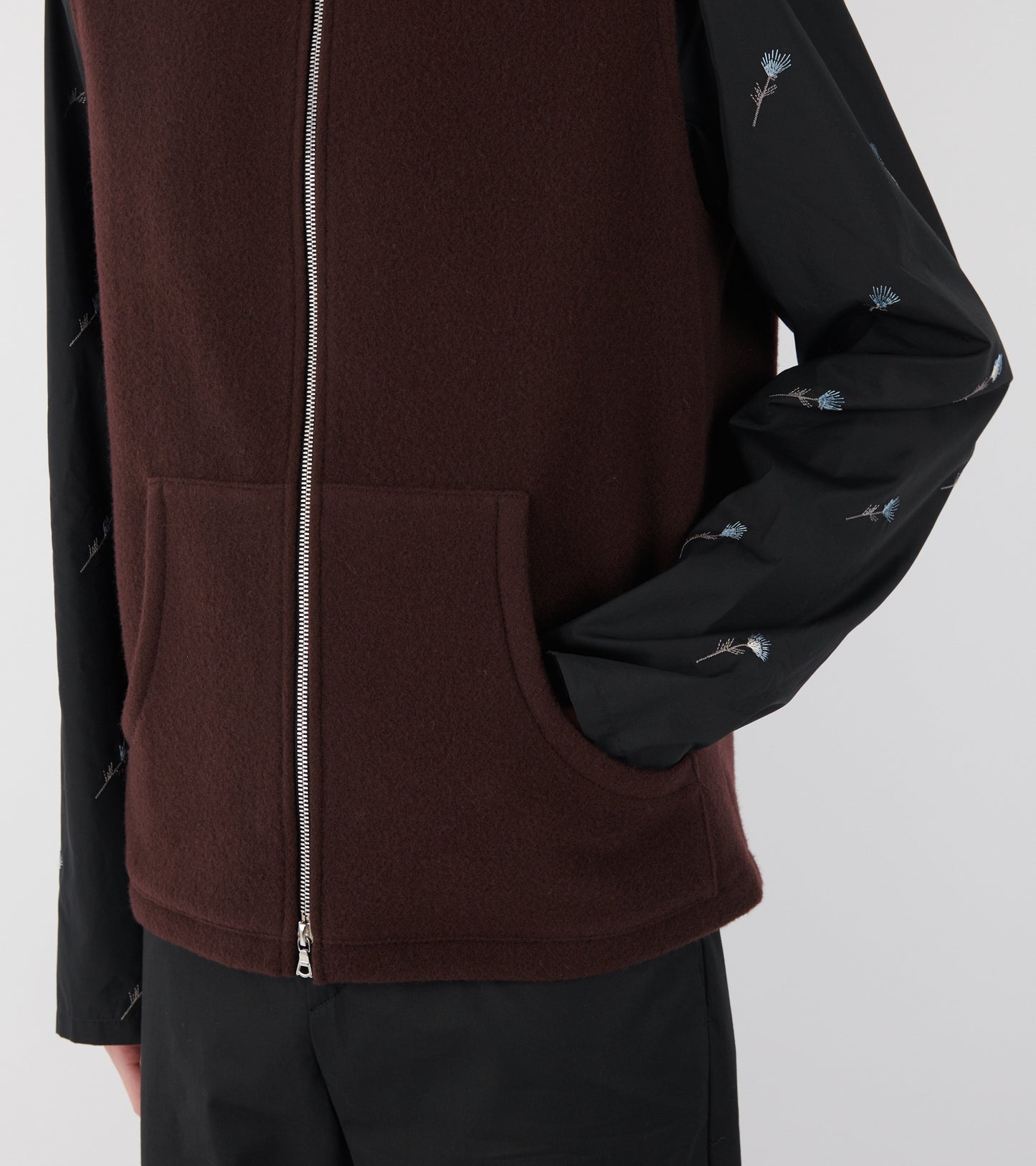 Fleece Full Zip Vest Tanin