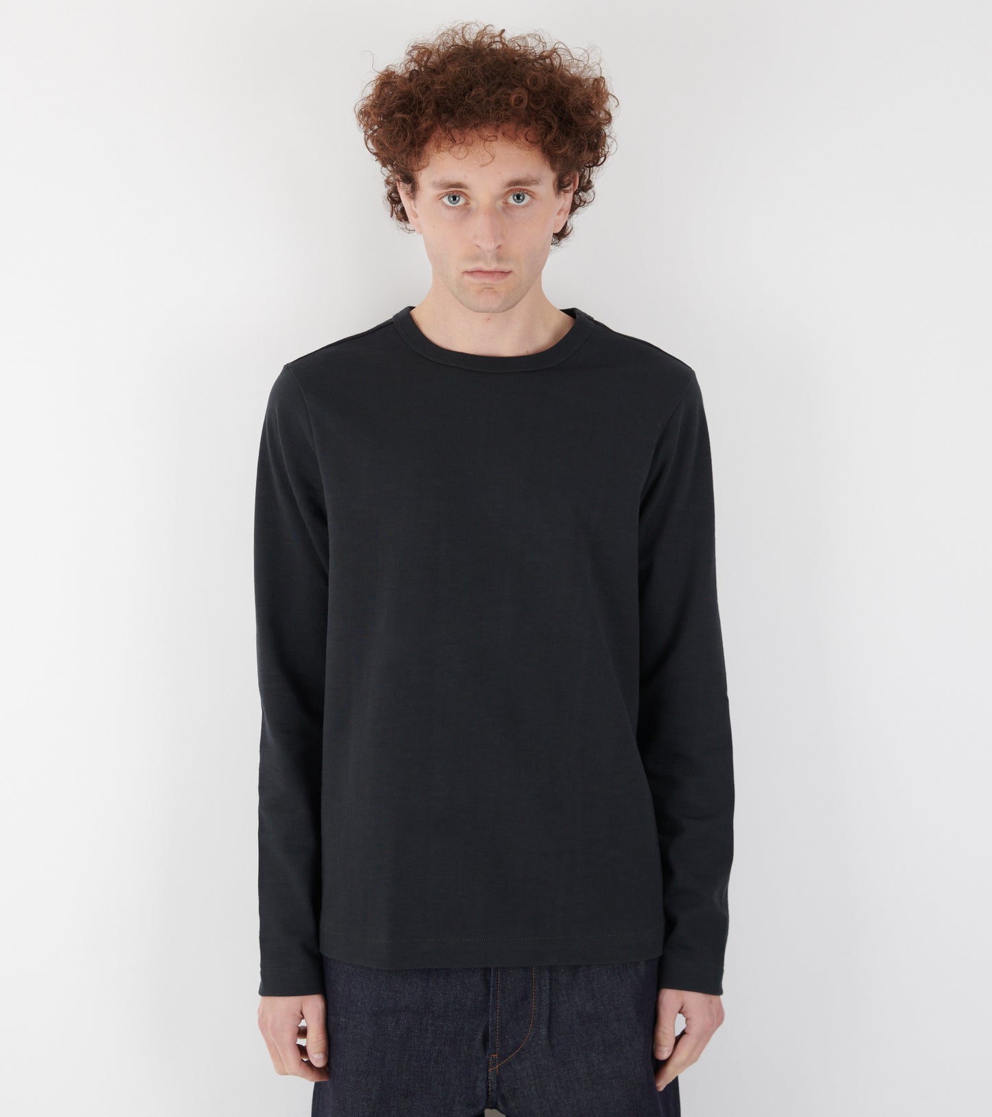 2S18 Loopwheeled Relaxed Fit Heavyweight Longsleeve Charcoal