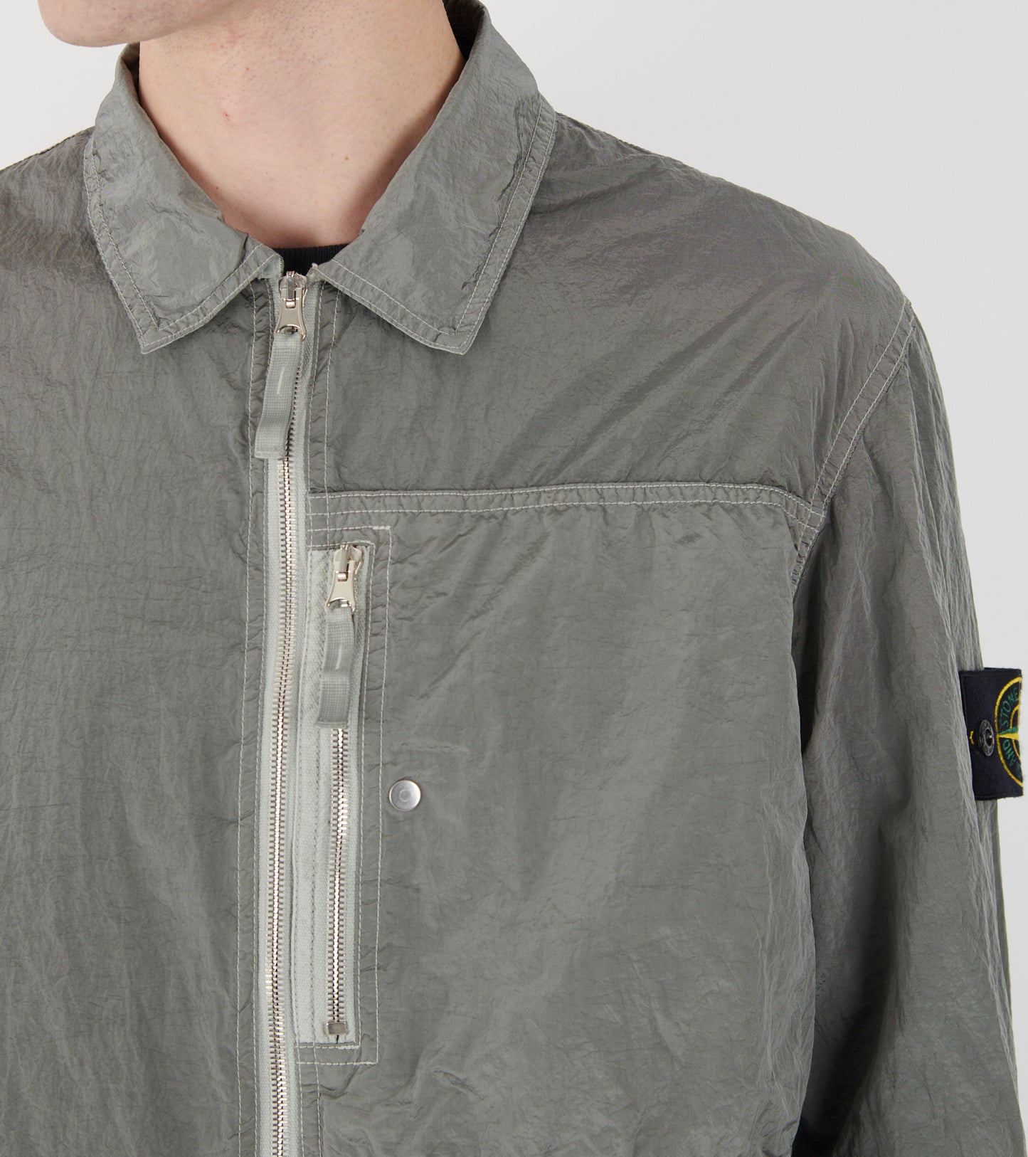 Econyl Nylon Overshirt Grey
