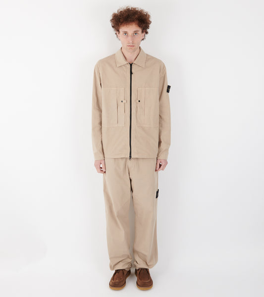 Cotton Ripstop Overshirt Beige