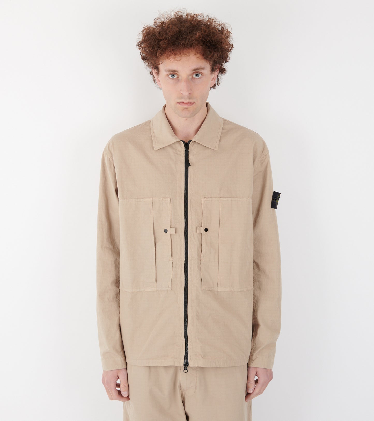 Cotton Ripstop Overshirt Beige