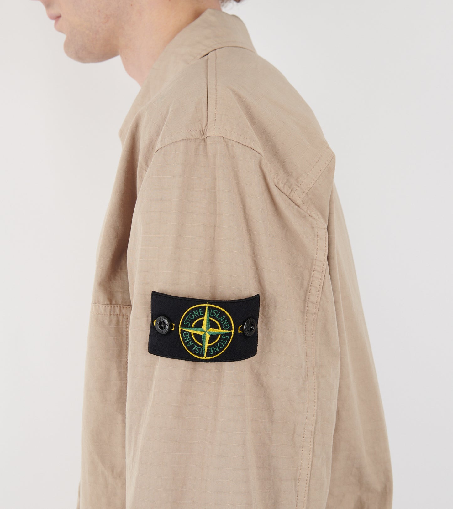 Cotton Ripstop Overshirt Beige