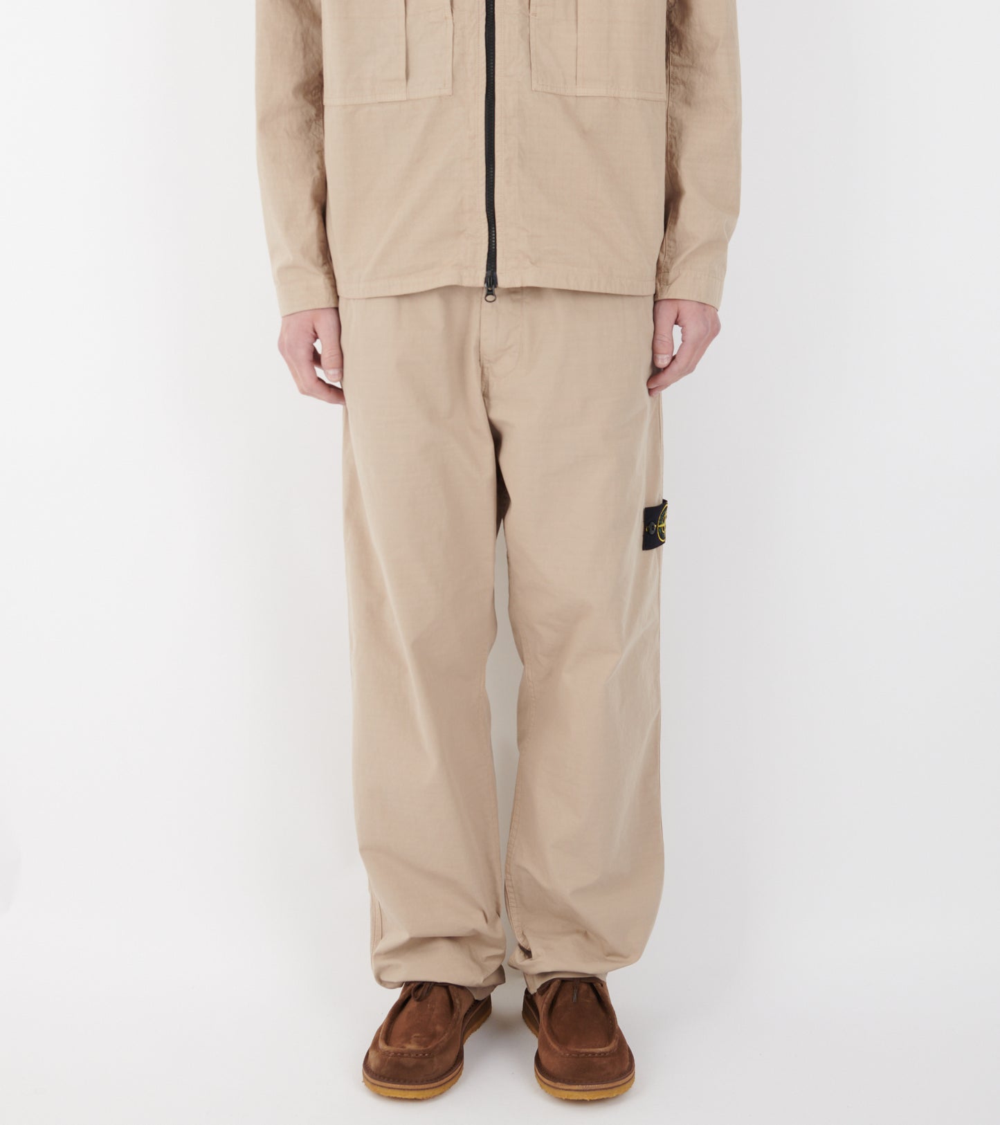 Cotton Ripstop Trousers Beige