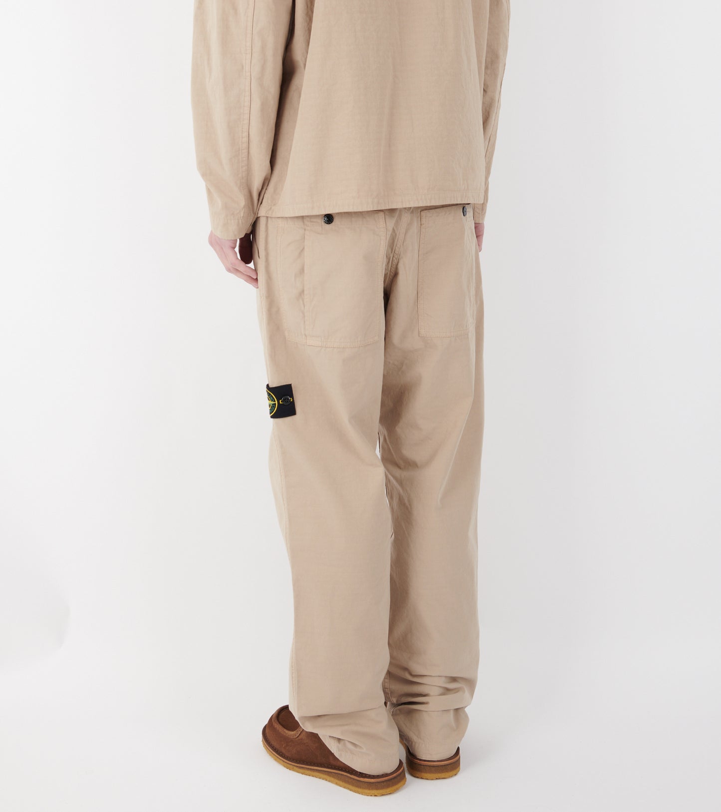 Cotton Ripstop Trousers Beige