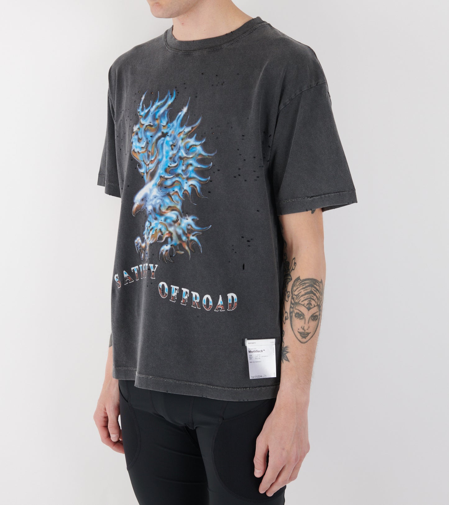 MothTech Eagle T-shirt Aged Black