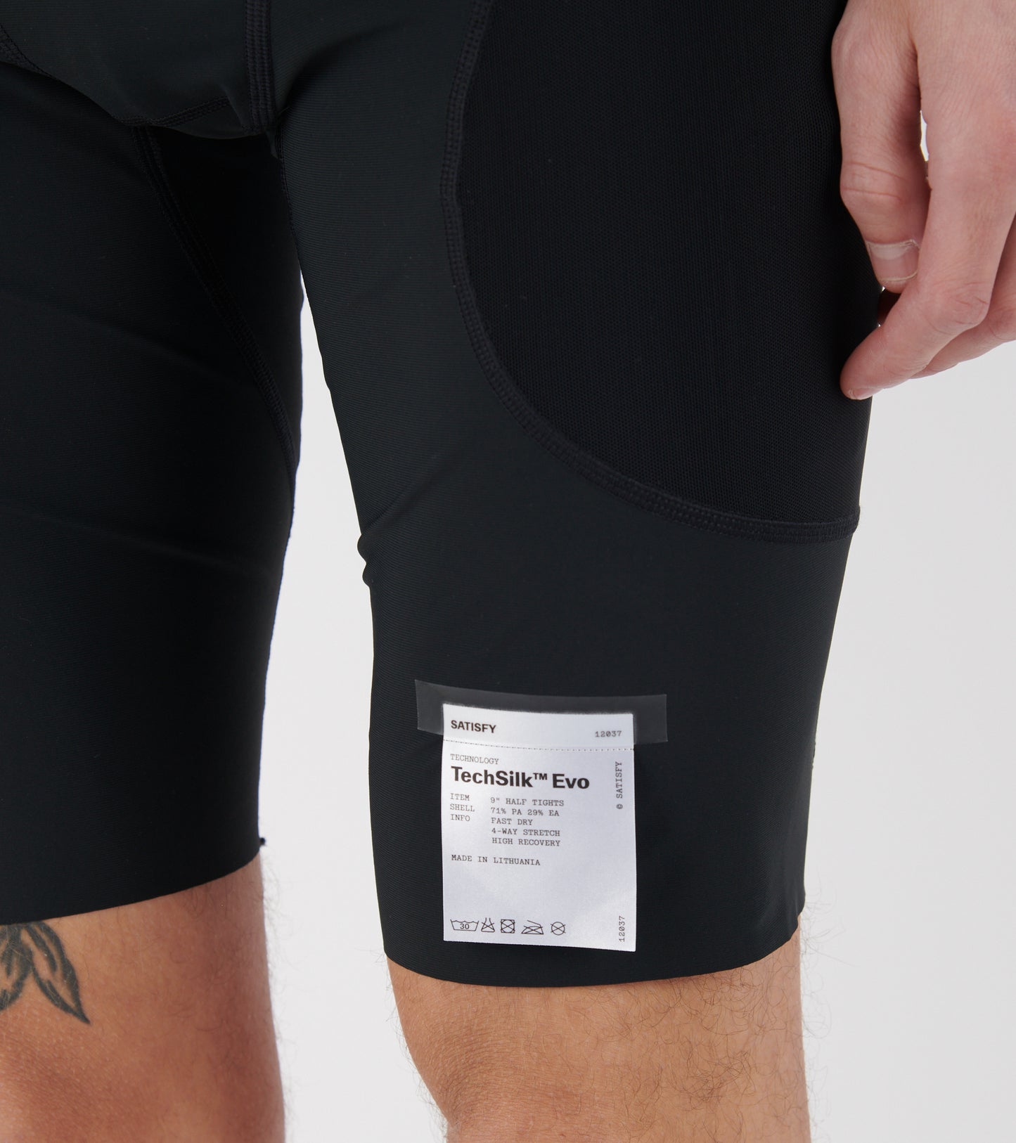 TechSilk Evo 9 Half Tights Black