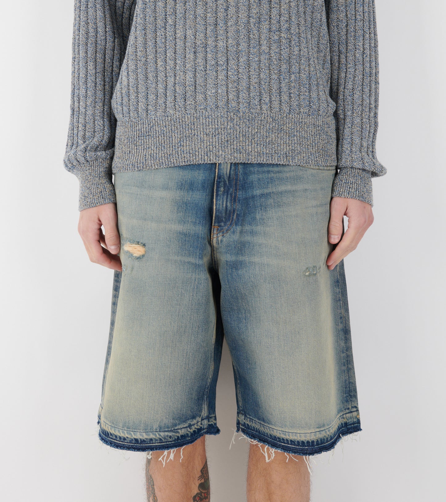 Super Wide Shorts Well Worn Blue