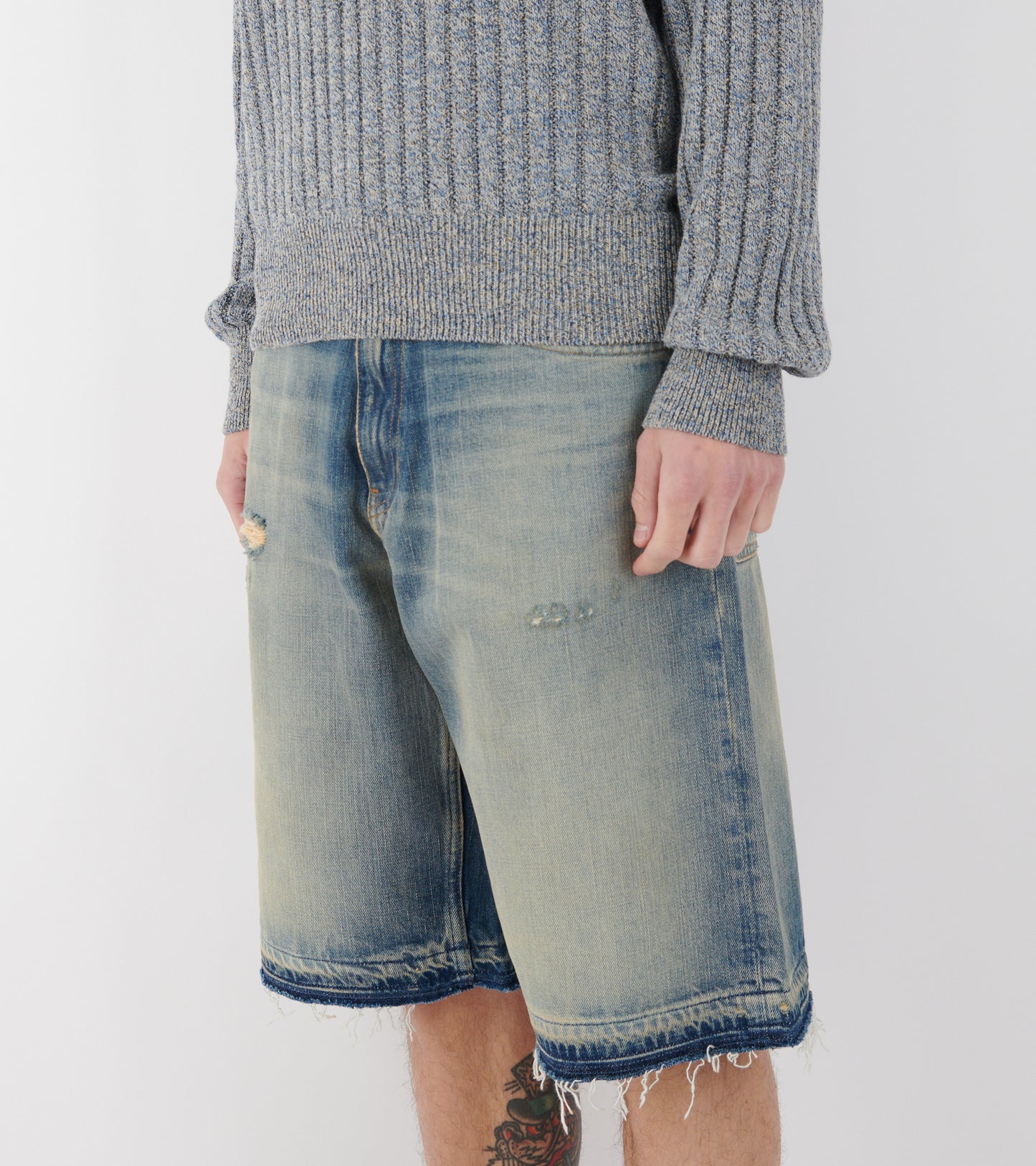 Super Wide Shorts Well Worn Blue