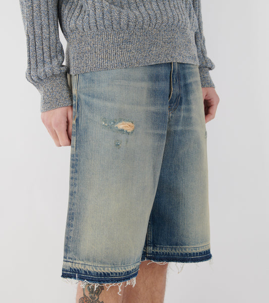 Super Wide Shorts Well Worn Blue