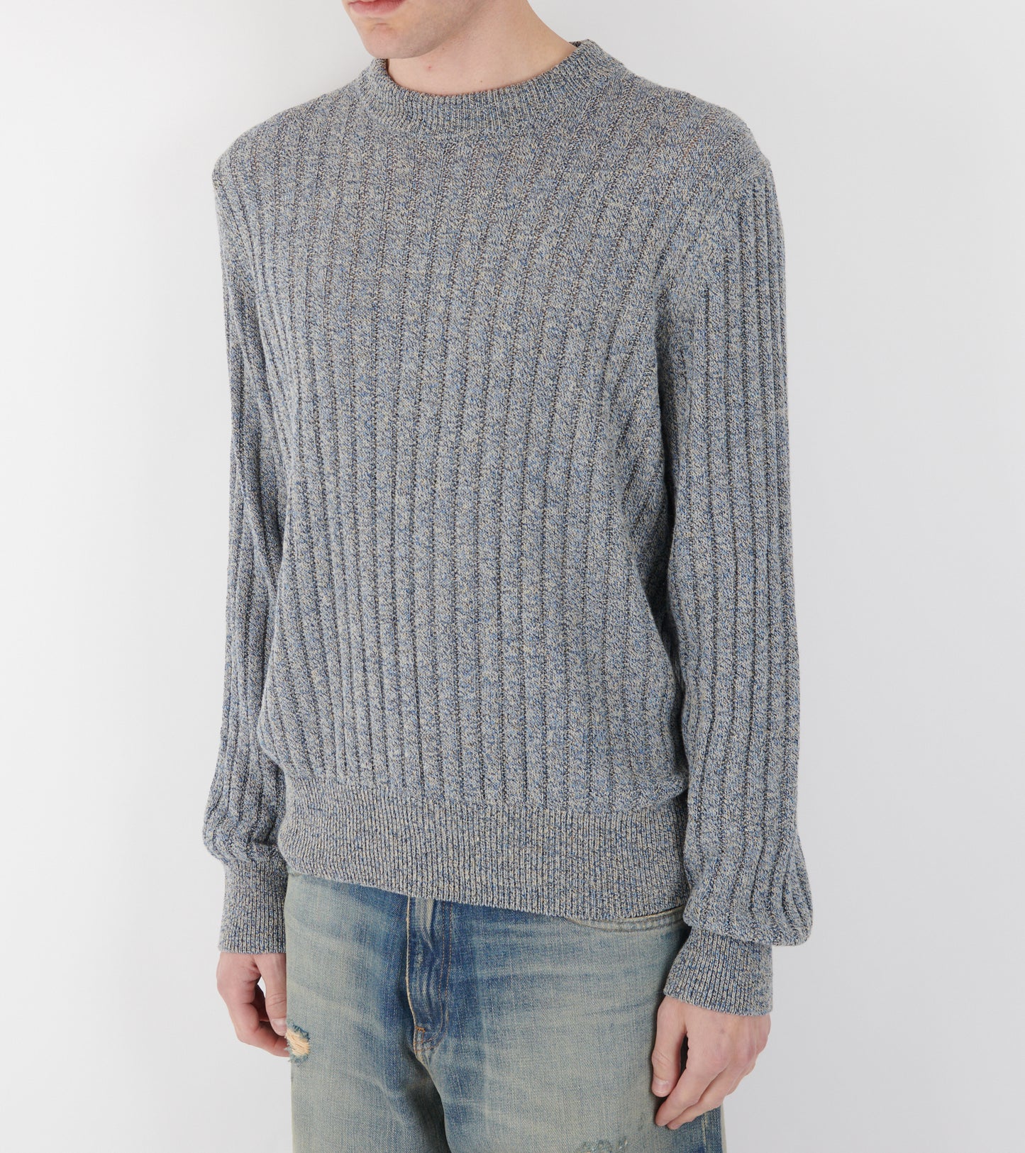 Moon Linen Sweater Blue Moulines
