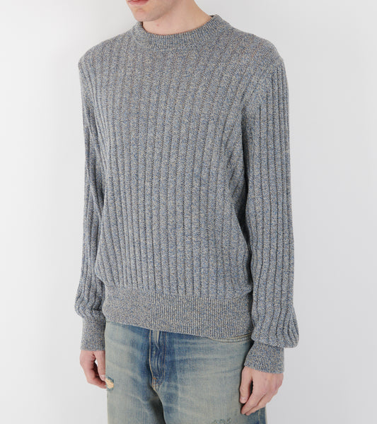 Moon Linen Sweater Blue Moulines