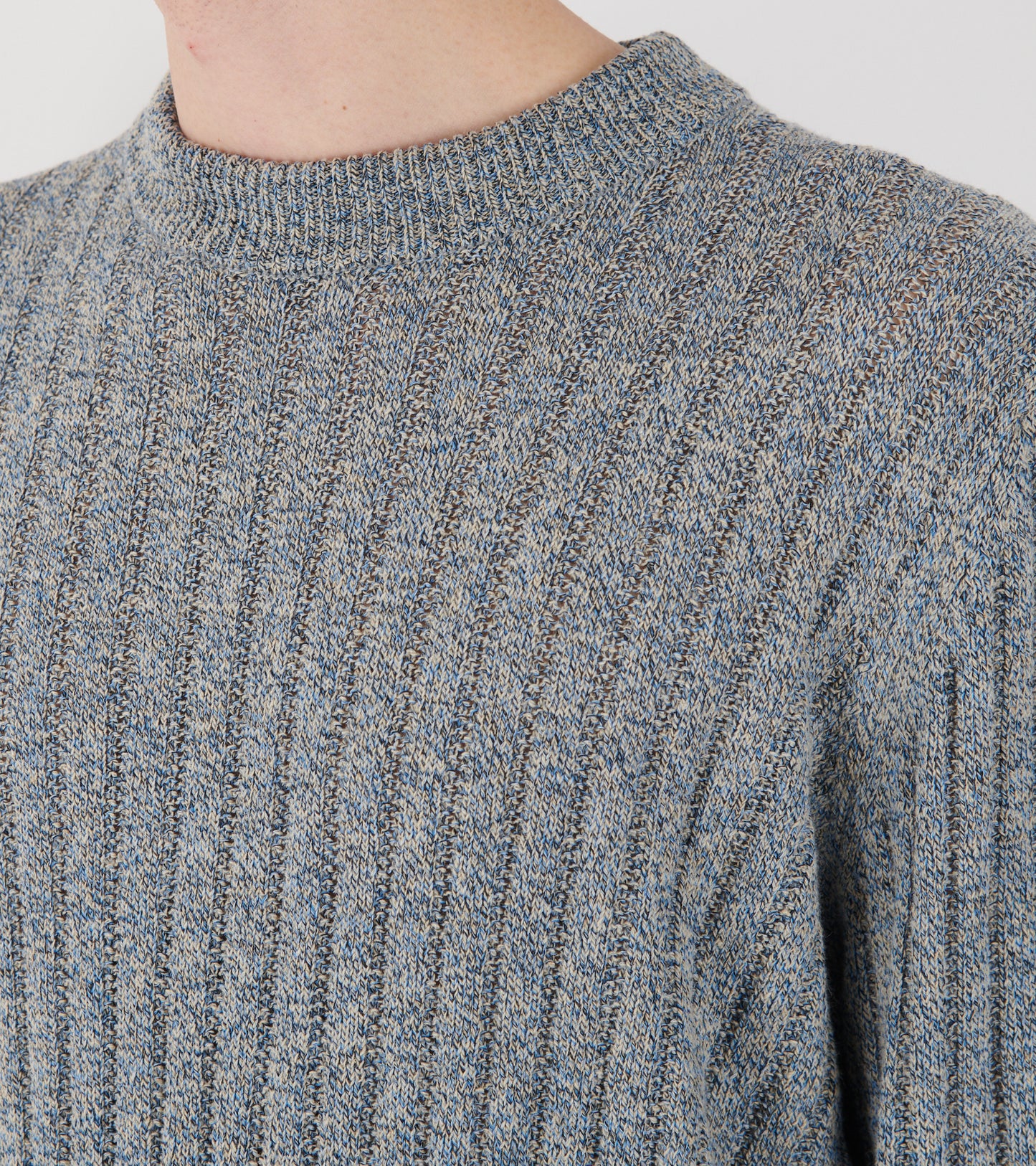 Moon Linen Sweater Blue Moulines