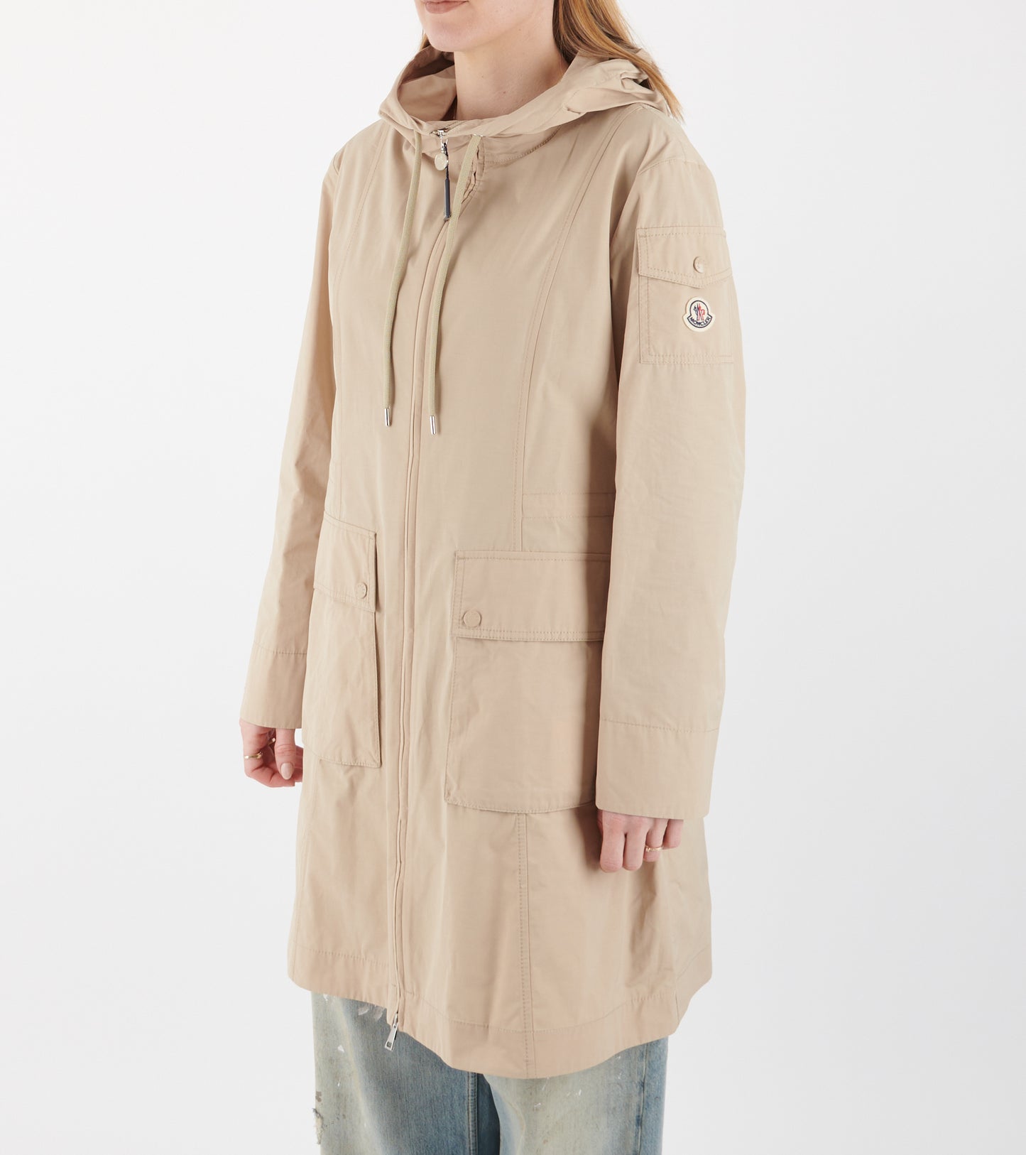 Laerte Hooded Parka Coat Light Beige