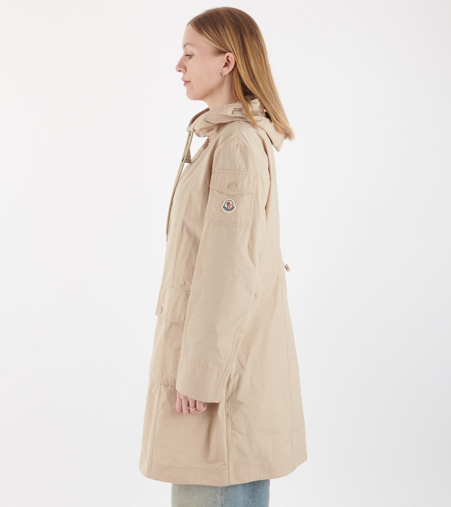 Laerte Hooded Parka Coat Light Beige
