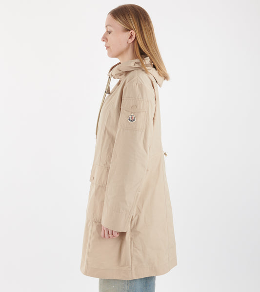 Laerte Hooded Parka Coat Light Beige