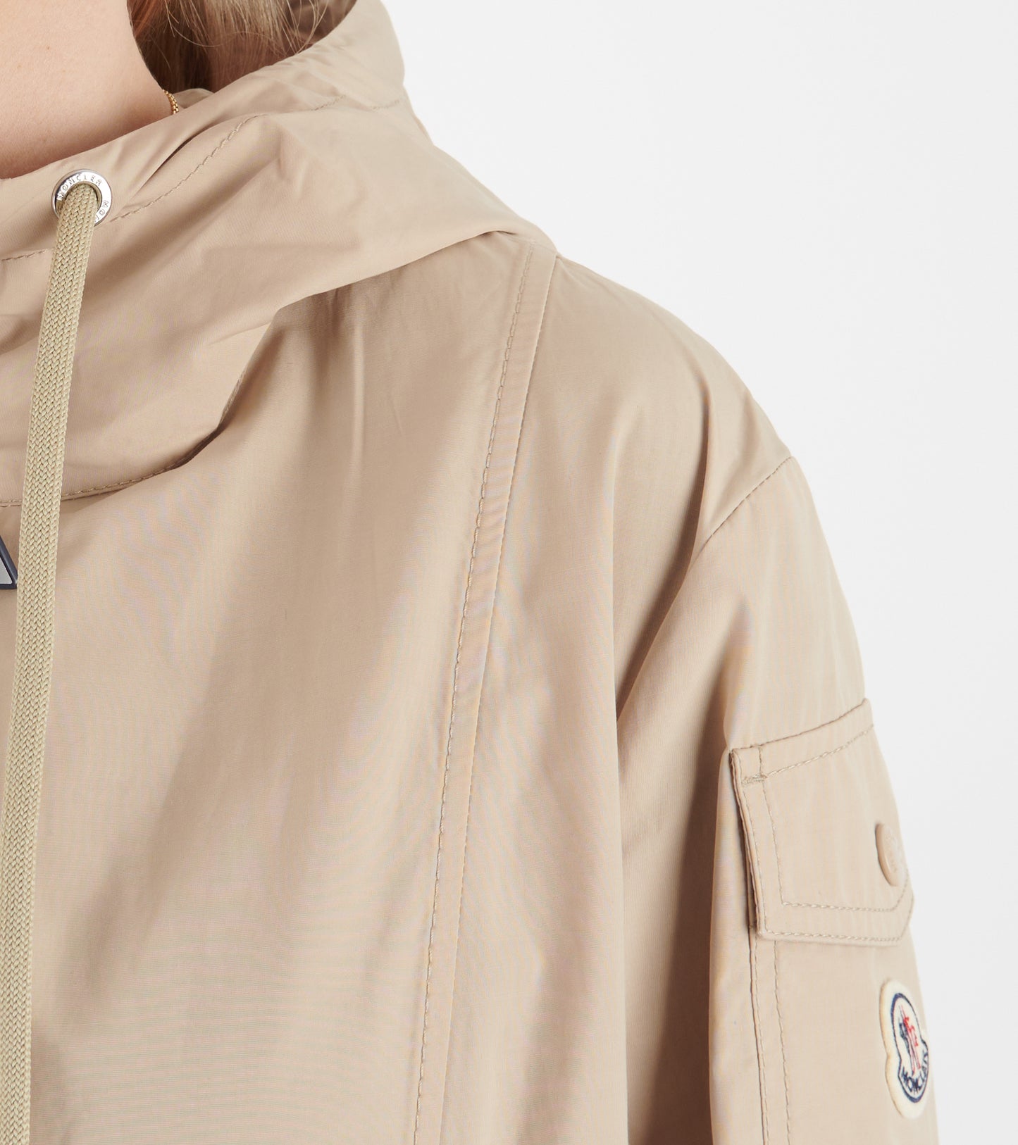 Laerte Hooded Parka Coat Light Beige
