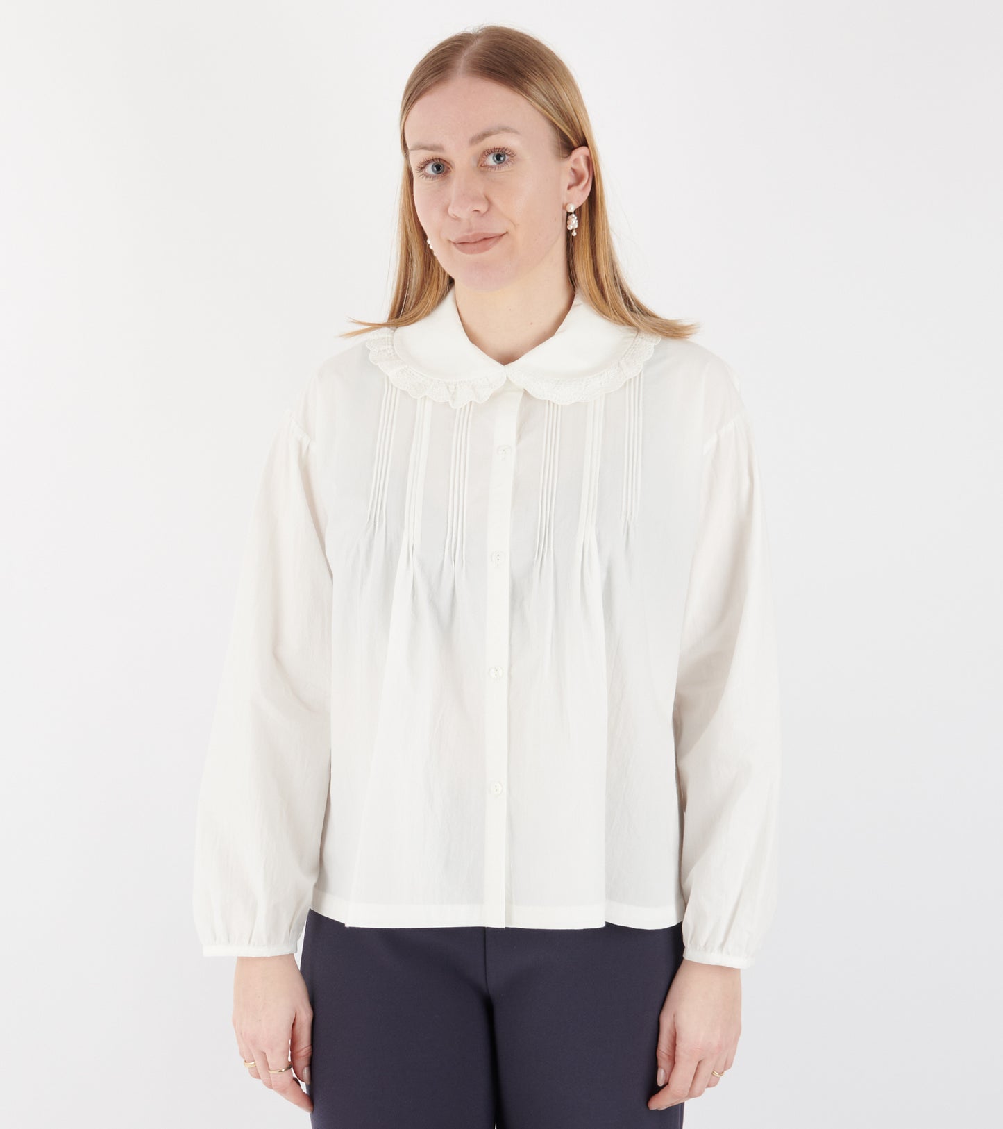 Japanese Cotton Poplin Jessie Shirt White