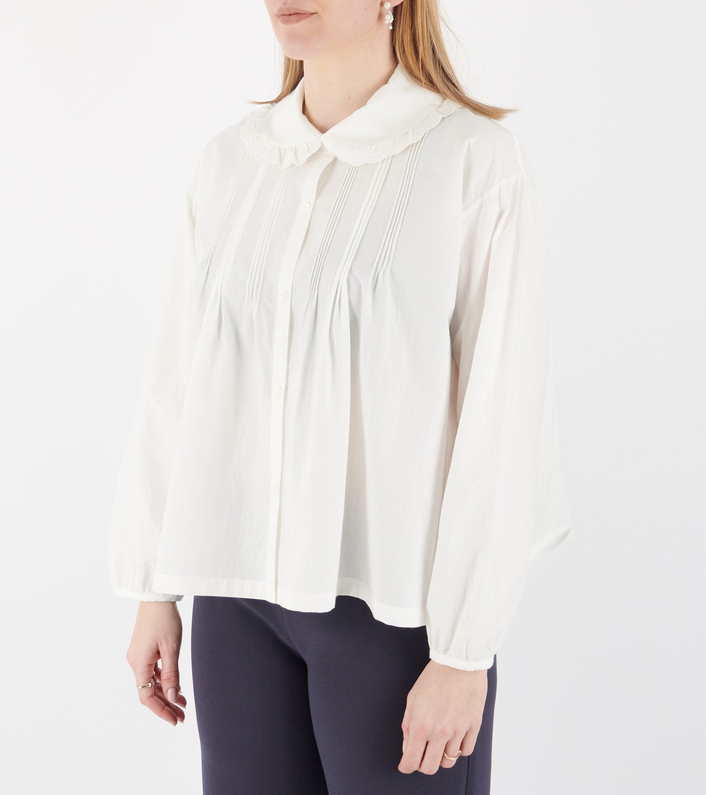 Japanese Cotton Poplin Jessie Shirt White
