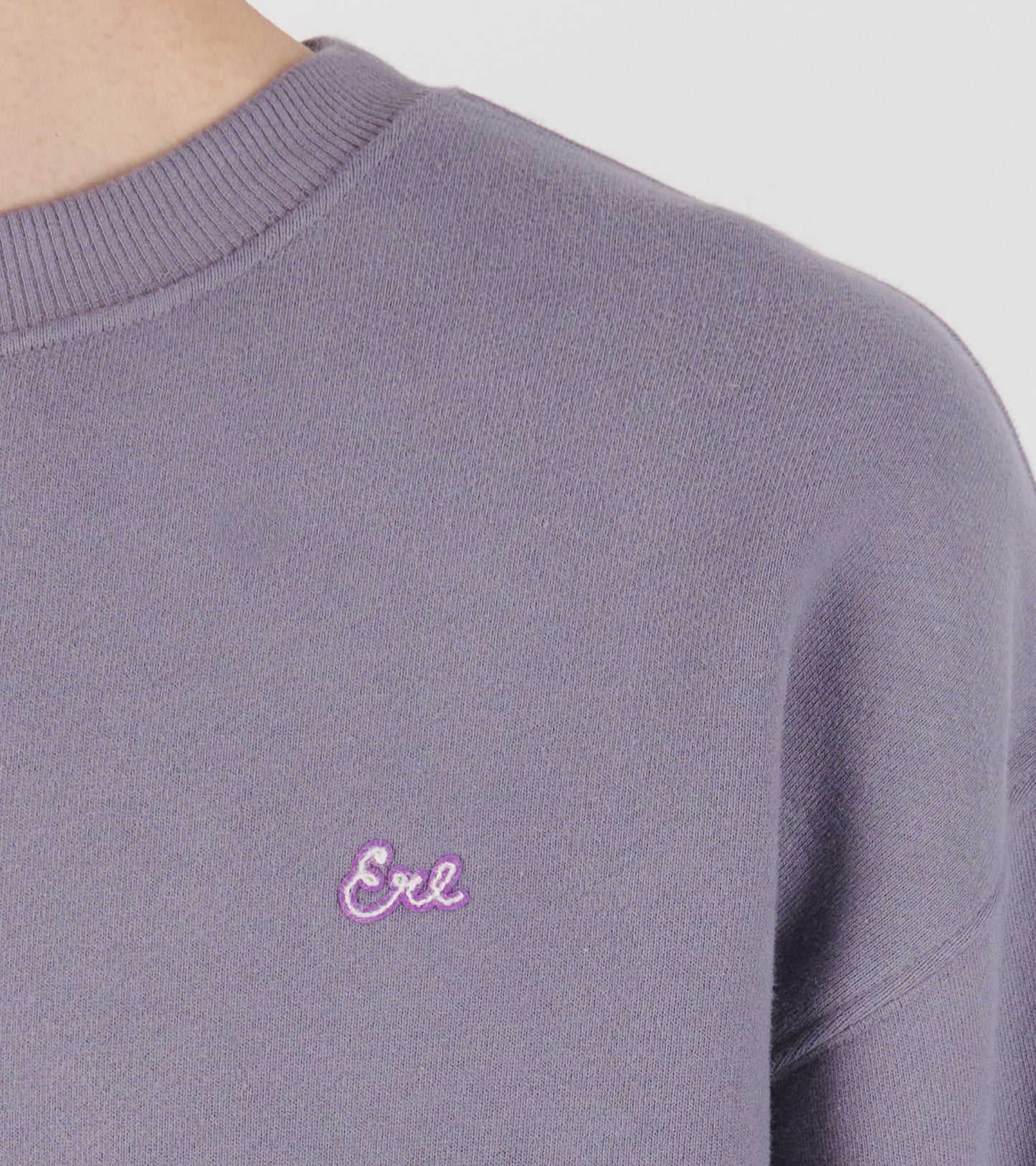 Script Crewneck Sweatshirt Purple